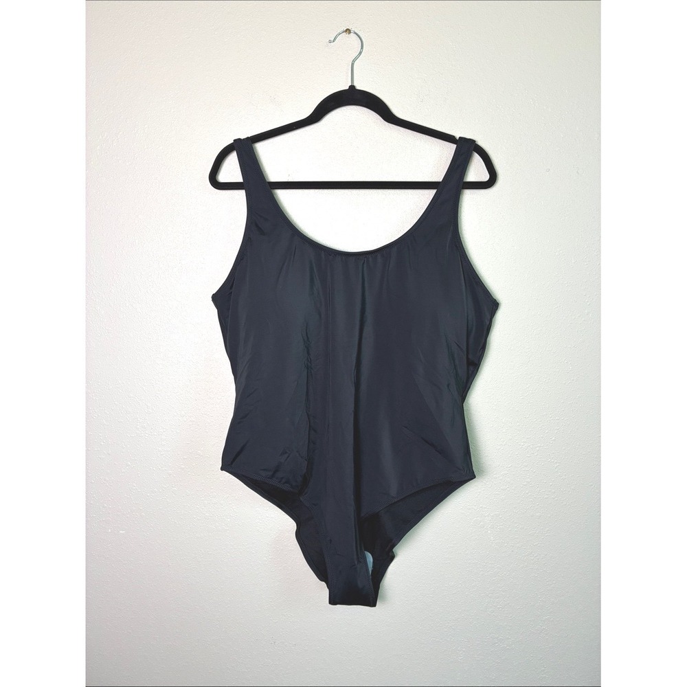 New Ashley Graham x SWIMSUITS FOR ALL Size 20 Black One Piece Classic Swimsuit